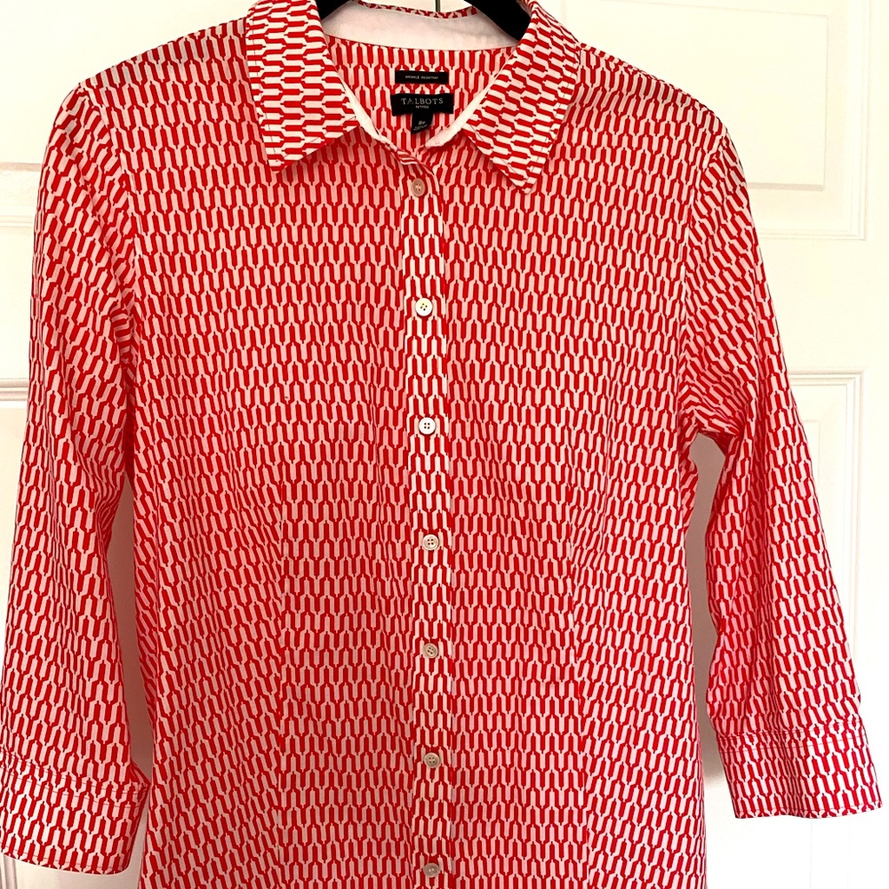 Talbots fitted summer blouse